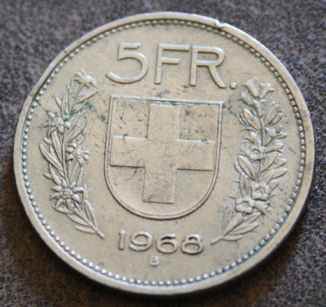 1968-Switzerland-5-Francs